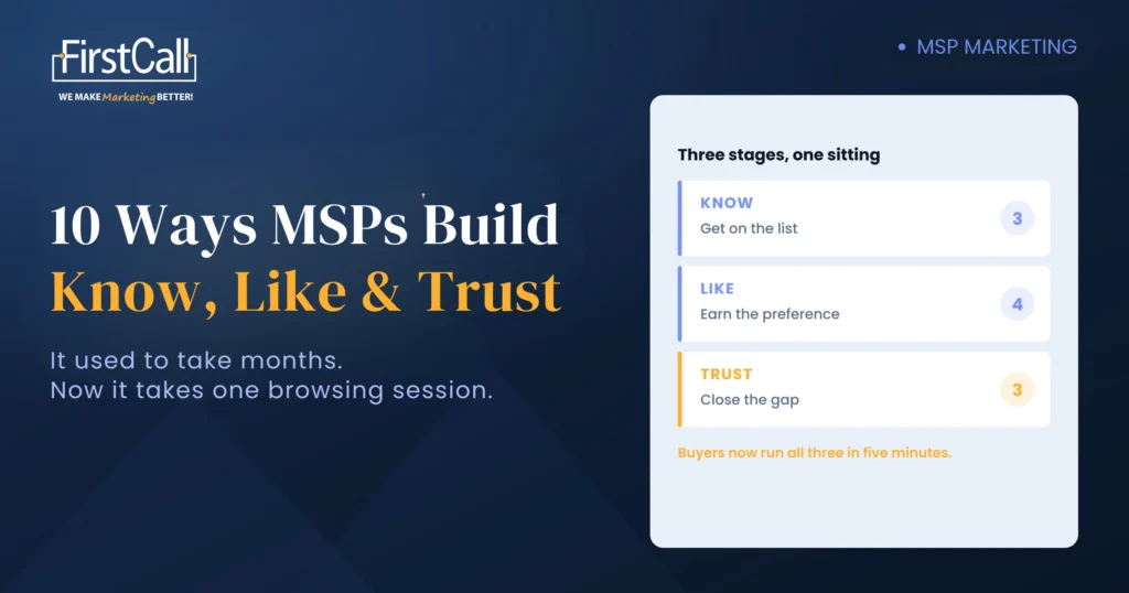 10 Ways MSPs Build Know Like and Trust Blog banner